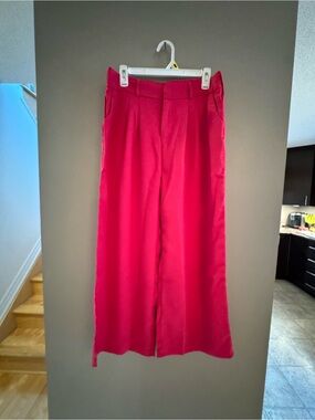 Bright Hot Pink Wide Leg Trousers